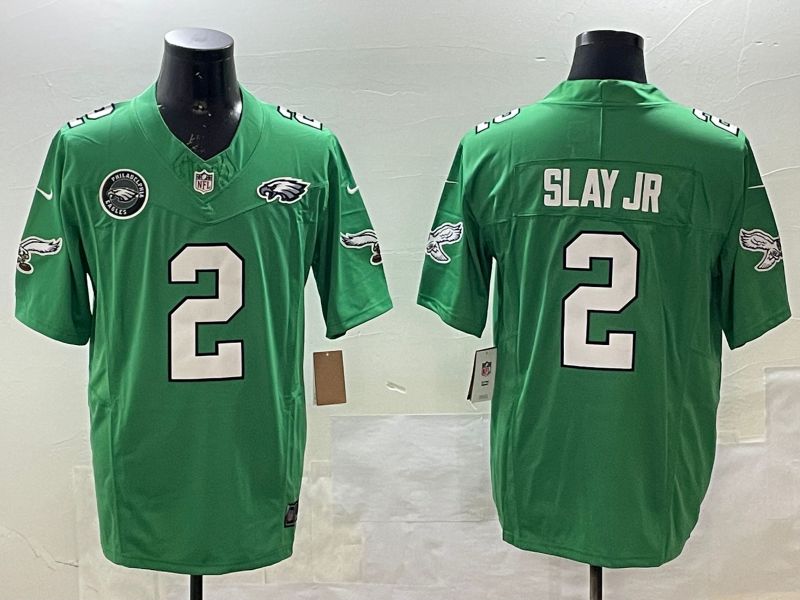 Men Philadelphia Eagles #2 Slay jr Green three generations 2025 Nike Vapor Limited NFL Jersey style 5->philadelphia eagles->NFL Jersey